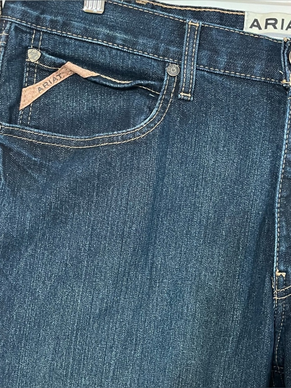 Ariat M4 Pro Series Ray Boot Jean Mens 36x34 Dark Wash Relaxed Boot Cut Western - Picture 7 of 12
